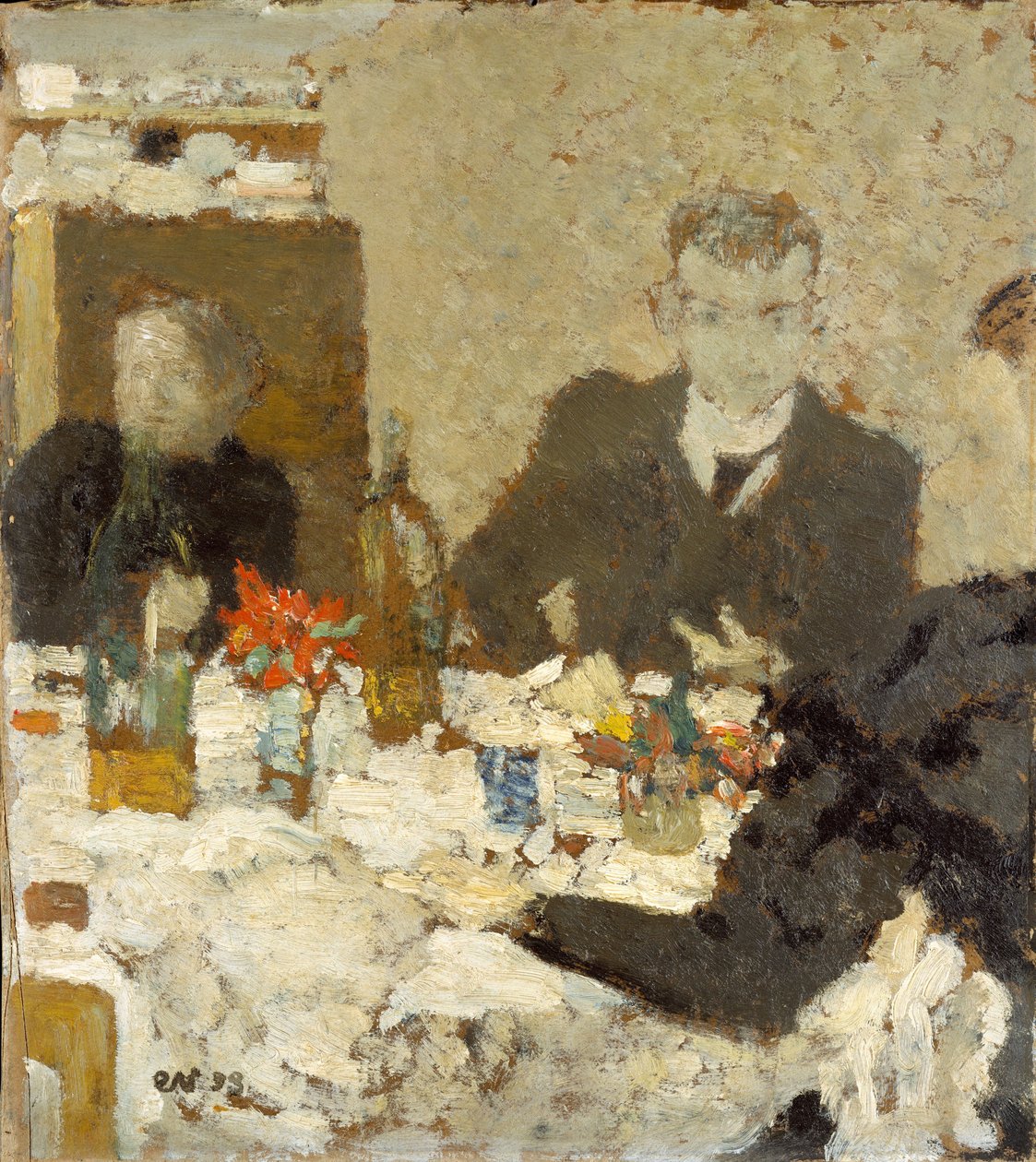Przy stole, 1893 (olej na tekturze) autorstwa Edouard Vuillard