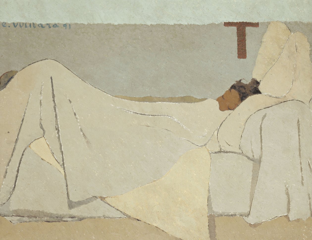 Au oświetlony w łóżku, 1891 autorstwa Edouard Vuillard