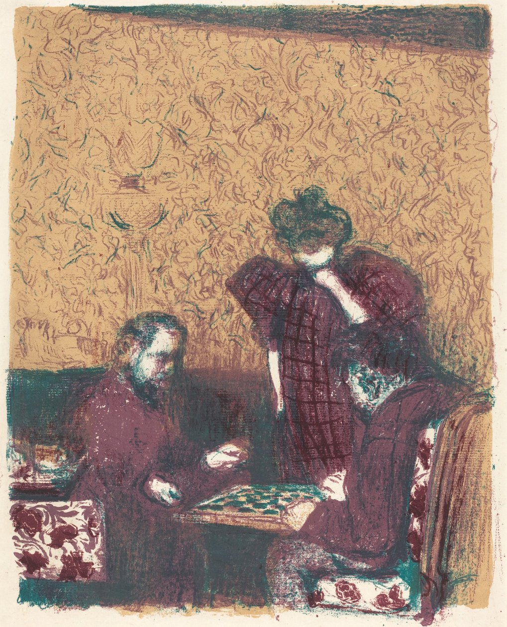 Gra w warcaby (La partie de Ladies) autorstwa Edouard Vuillard