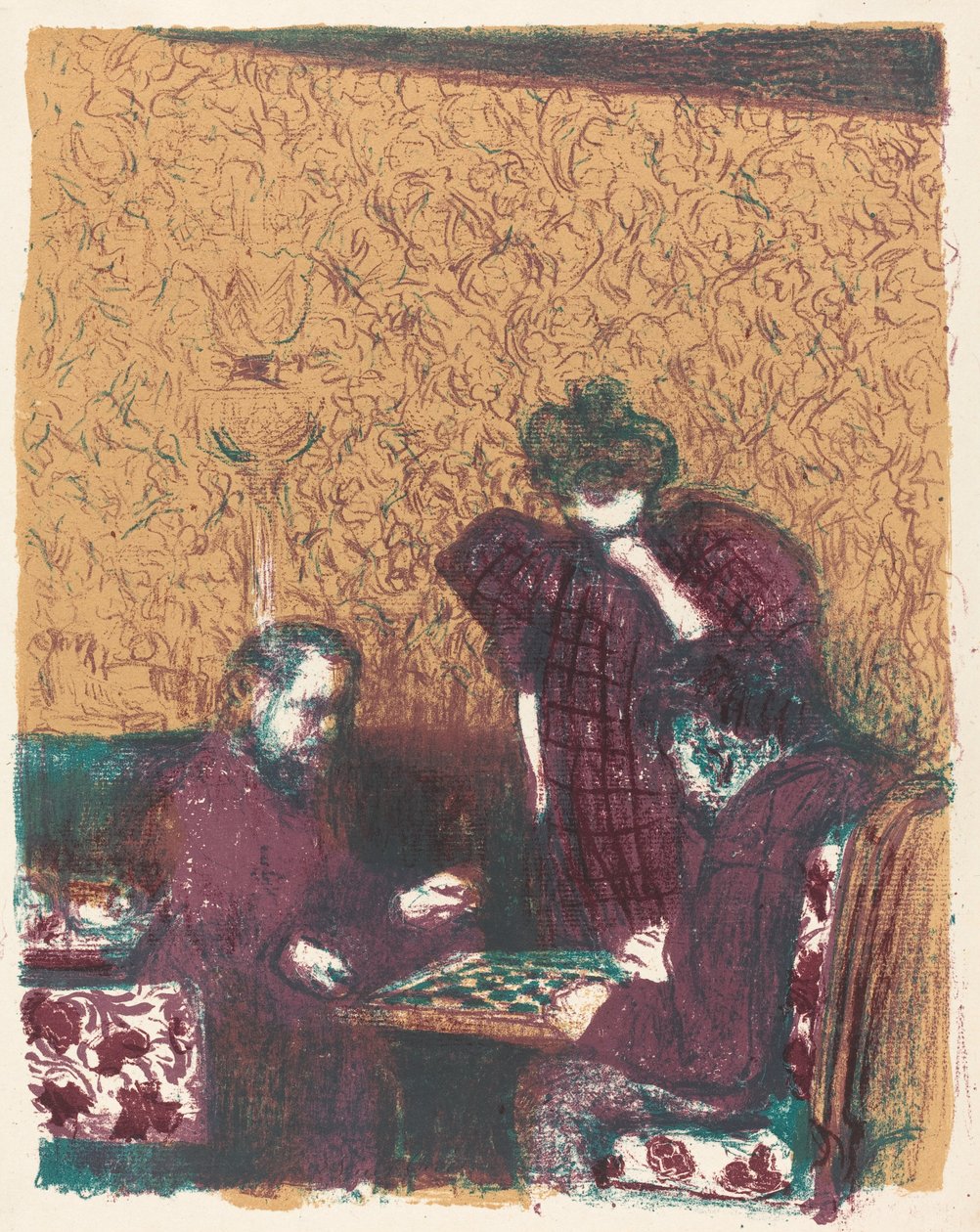 Gra w warcaby (La partie de Ladies) autorstwa Edouard Vuillard