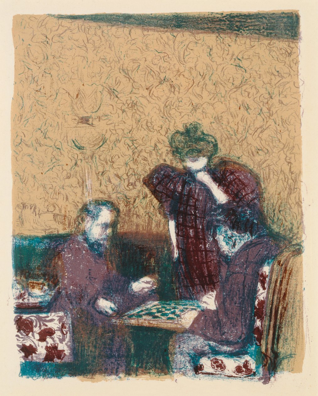 Gra w warcaby autorstwa Edouard Vuillard