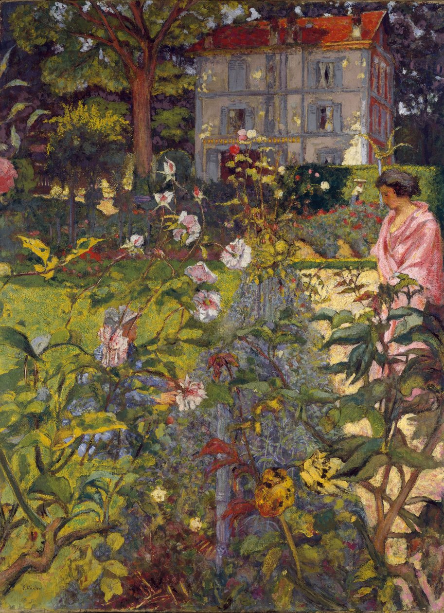Ogród w Vaucresson, 1920 (tempera na płótnie) autorstwa Edouard Vuillard