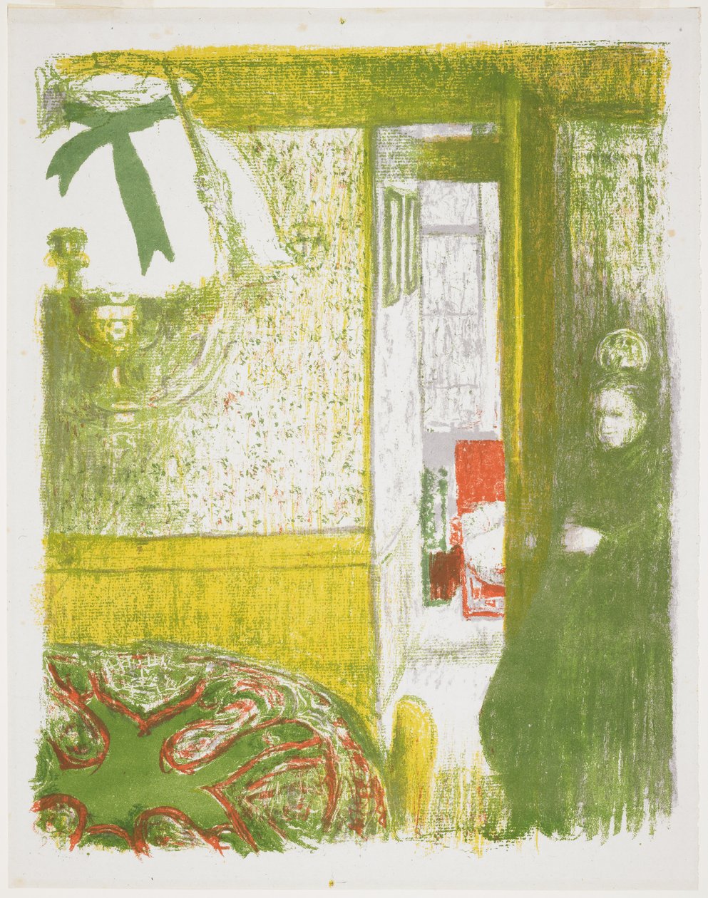 Wnętrze z wiszącą lampą autorstwa Edouard Vuillard