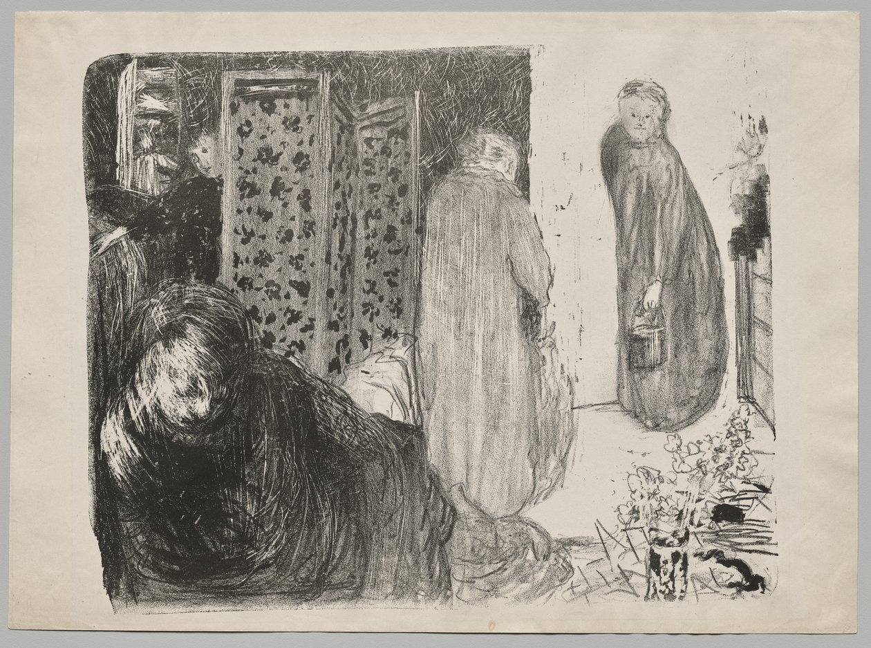 Wnętrze z ekranem autorstwa Edouard Vuillard