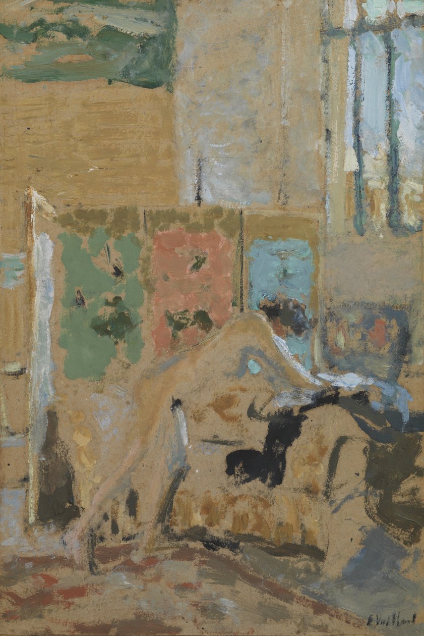 Wnętrze z parawanem, 1909-10 autorstwa Edouard Vuillard