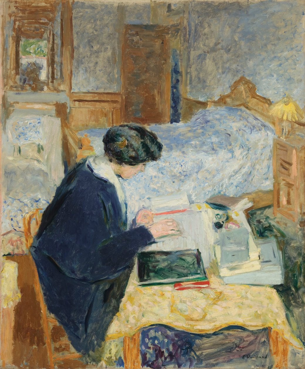 Lucy Hessel czytanie, 1913 autorstwa Edouard Vuillard