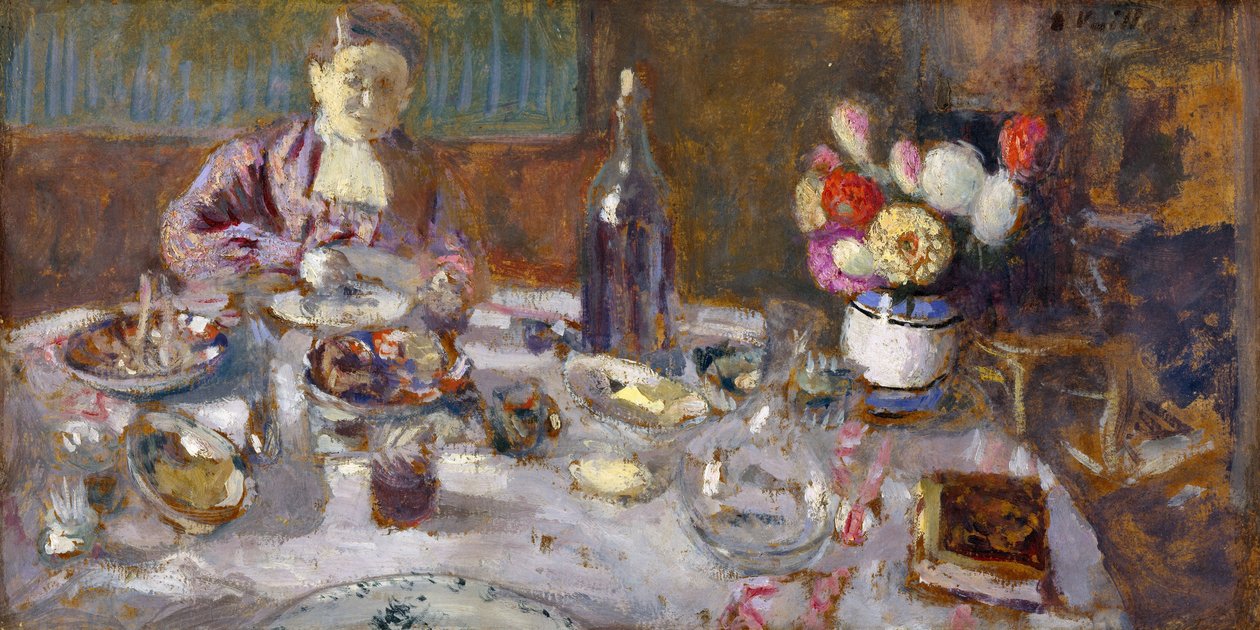Śniadanie, 1901 (olej na tekturze) autorstwa Edouard Vuillard