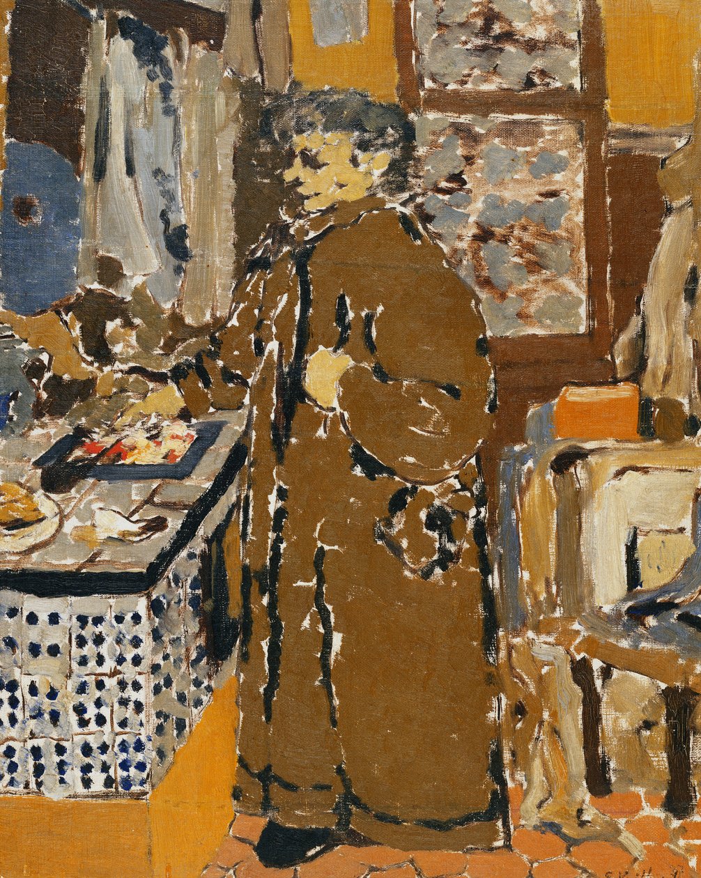 Madame Vuillard we wnętrzu, ok. 1895 r. autorstwa Edouard Vuillard