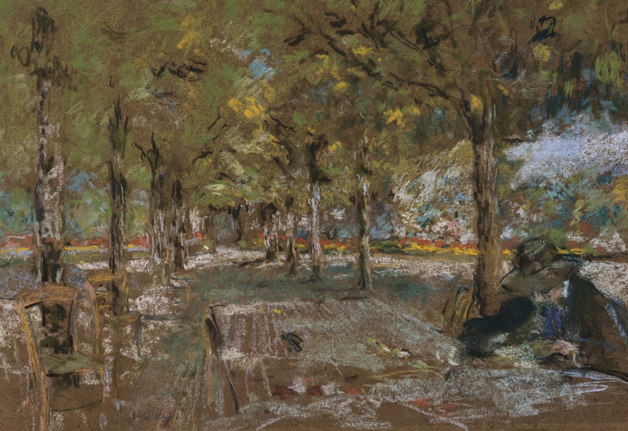 Czytanie pod drzewami w Amfreville, ok. 1906 autorstwa Edouard Vuillard