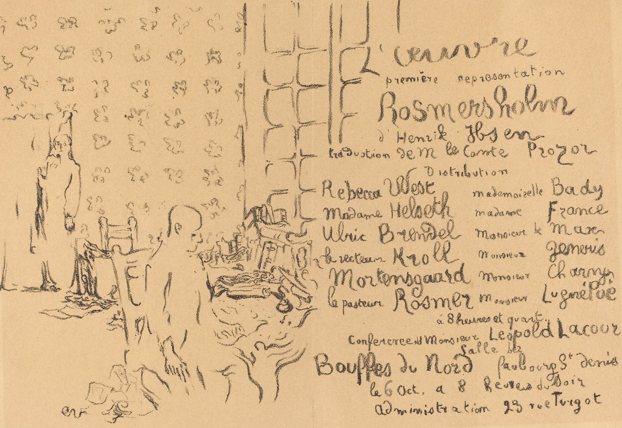 Rosmersholm, 1893. autorstwa Edouard Vuillard