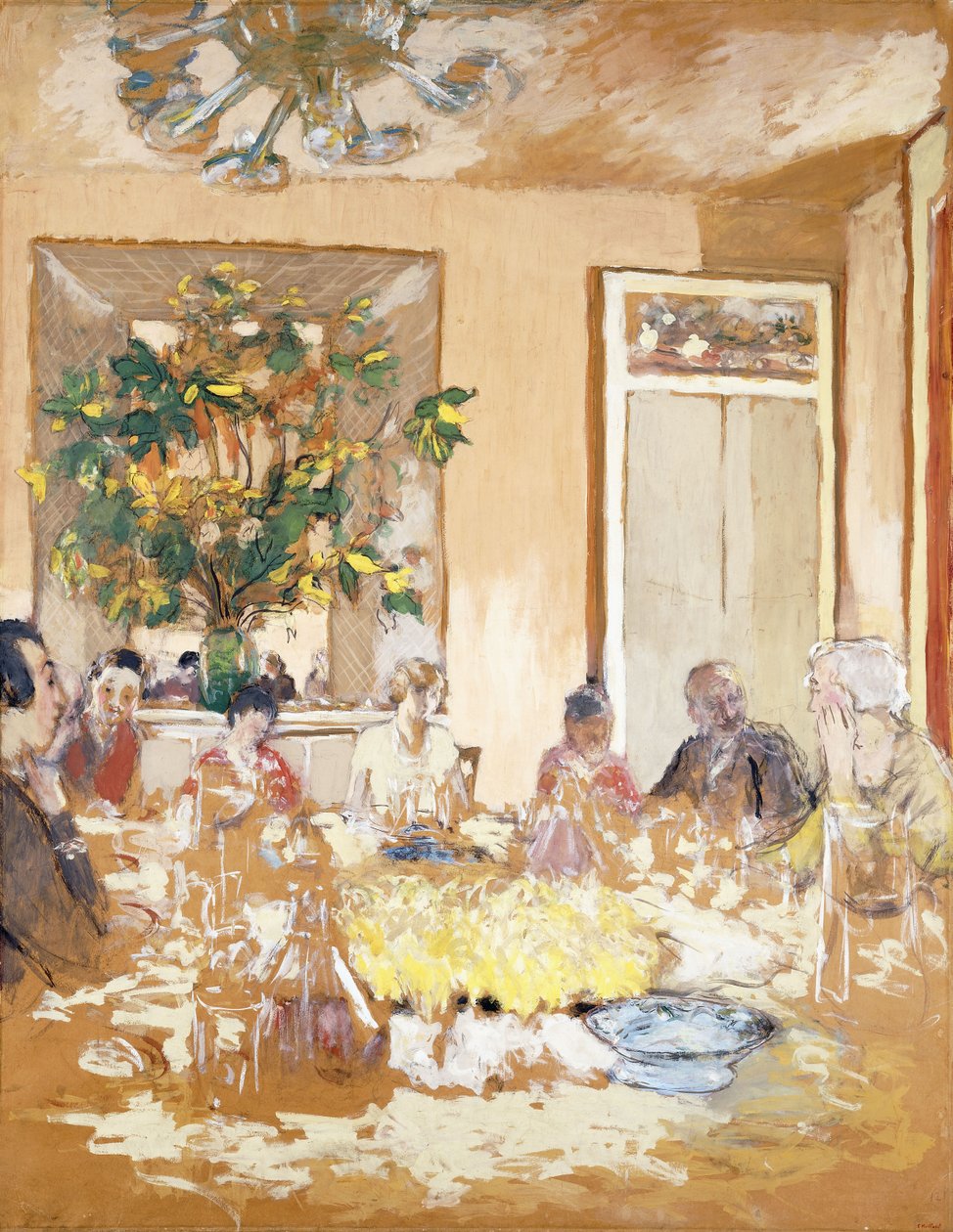 Jadalnia w Clayes Chateau, 1938 autorstwa Edouard Vuillard