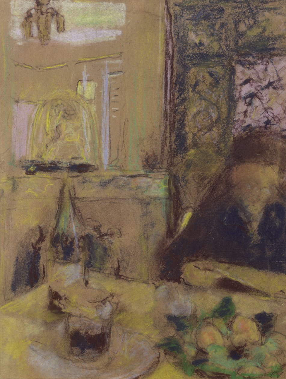 Czytanie Matki Artysty (pastel) autorstwa Edouard Vuillard