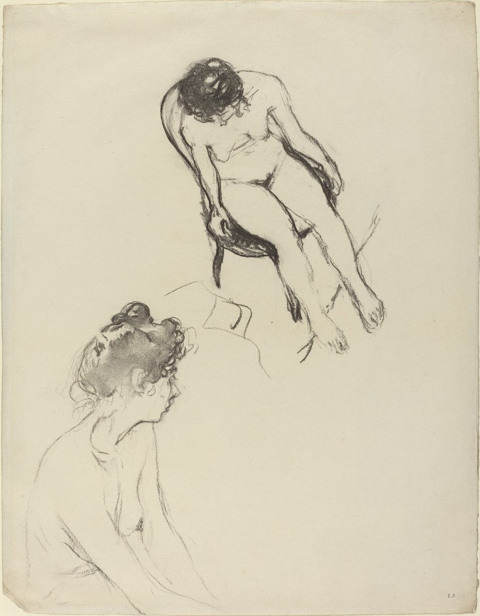 Dwa badania nagich postaci autorstwa Edouard Vuillard