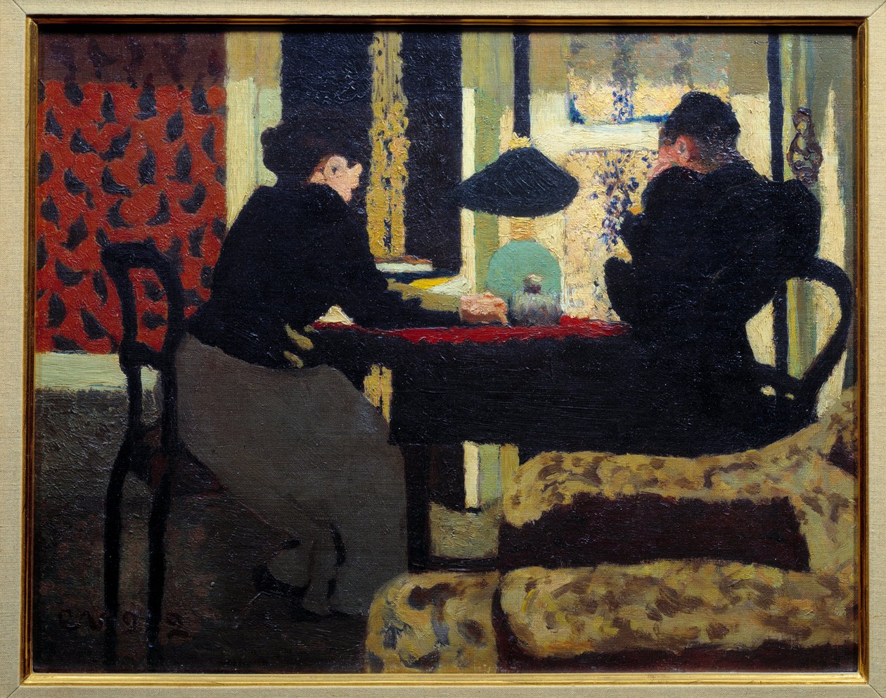 Dwie kobiety pod lampą autorstwa Edouard Vuillard