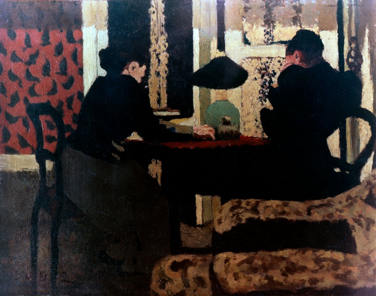 Kobiety przy świetle lampy, 1892 autorstwa Edouard Vuillard