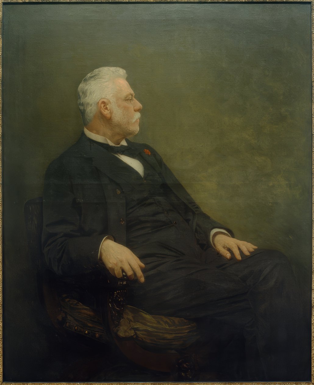 Portret Heinricha von Liebiega, ok. 1900 r. autorstwa Eduard Charlemont