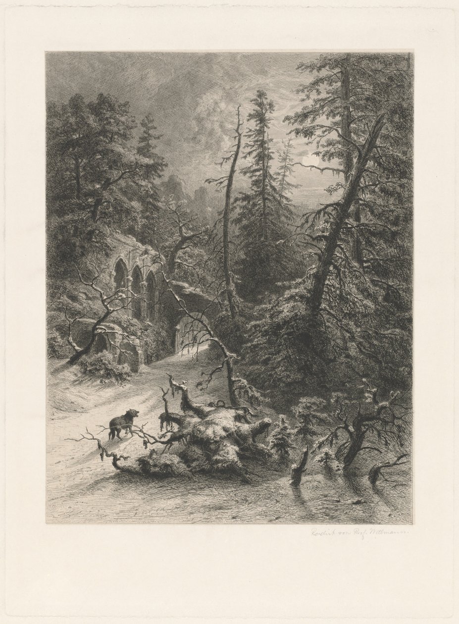 Zima autorstwa Eduard Willmann, after Julius Mařák