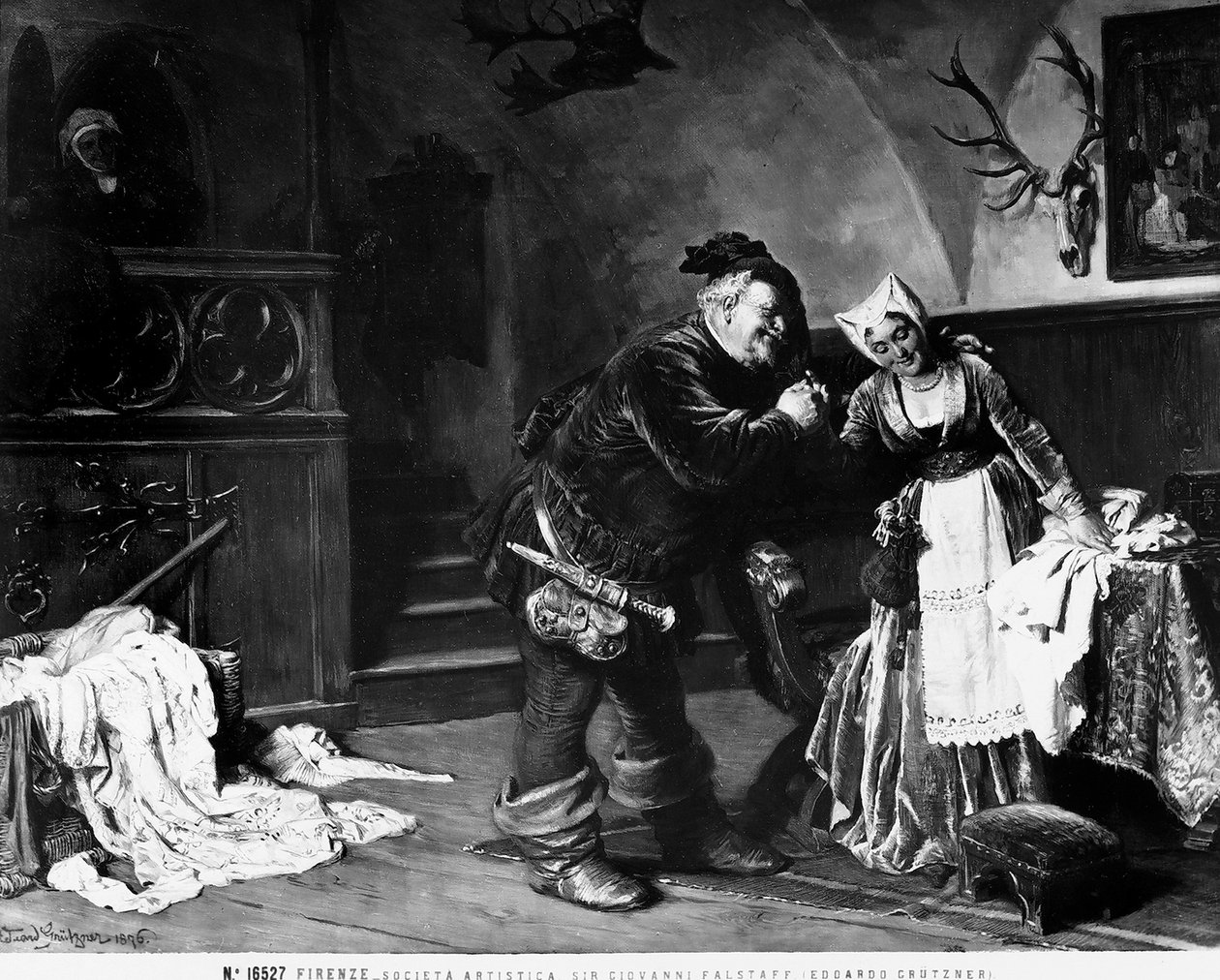 Sir John Falstaff, 1876 r. autorstwa Eduard von Grutzner
