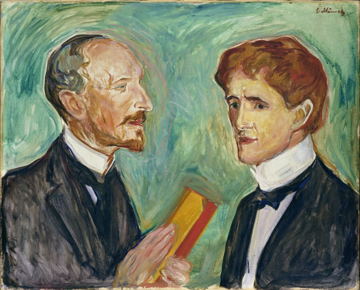 Albert Kollmann (1857-1915) i Sten Drevsen, 1901 autorstwa Edvard Munch