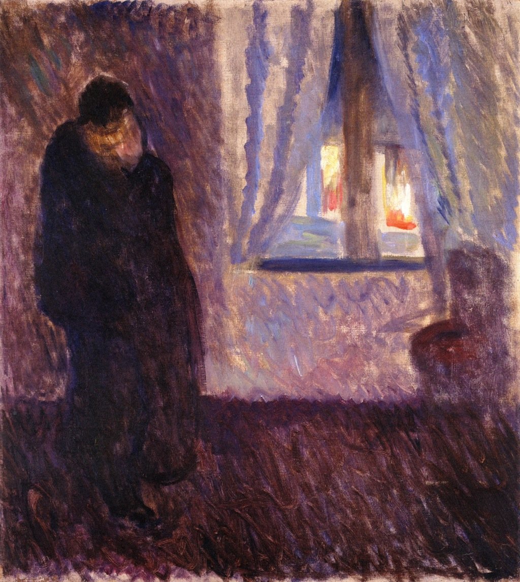 Pocałunek przy oknie autorstwa Edvard Munch