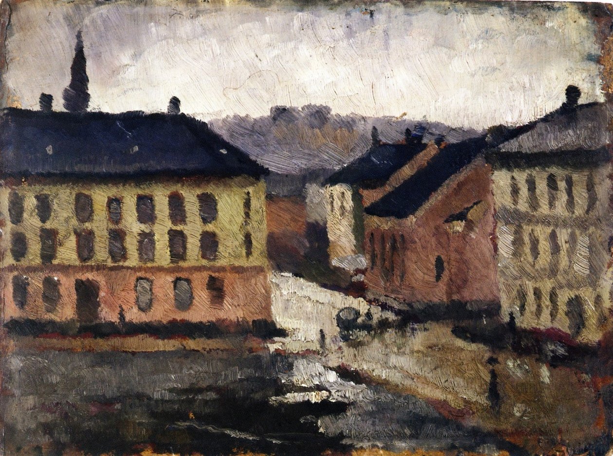 Plac Olafa Ryesa w kierunku południowo-wschodnim autorstwa Edvard Munch