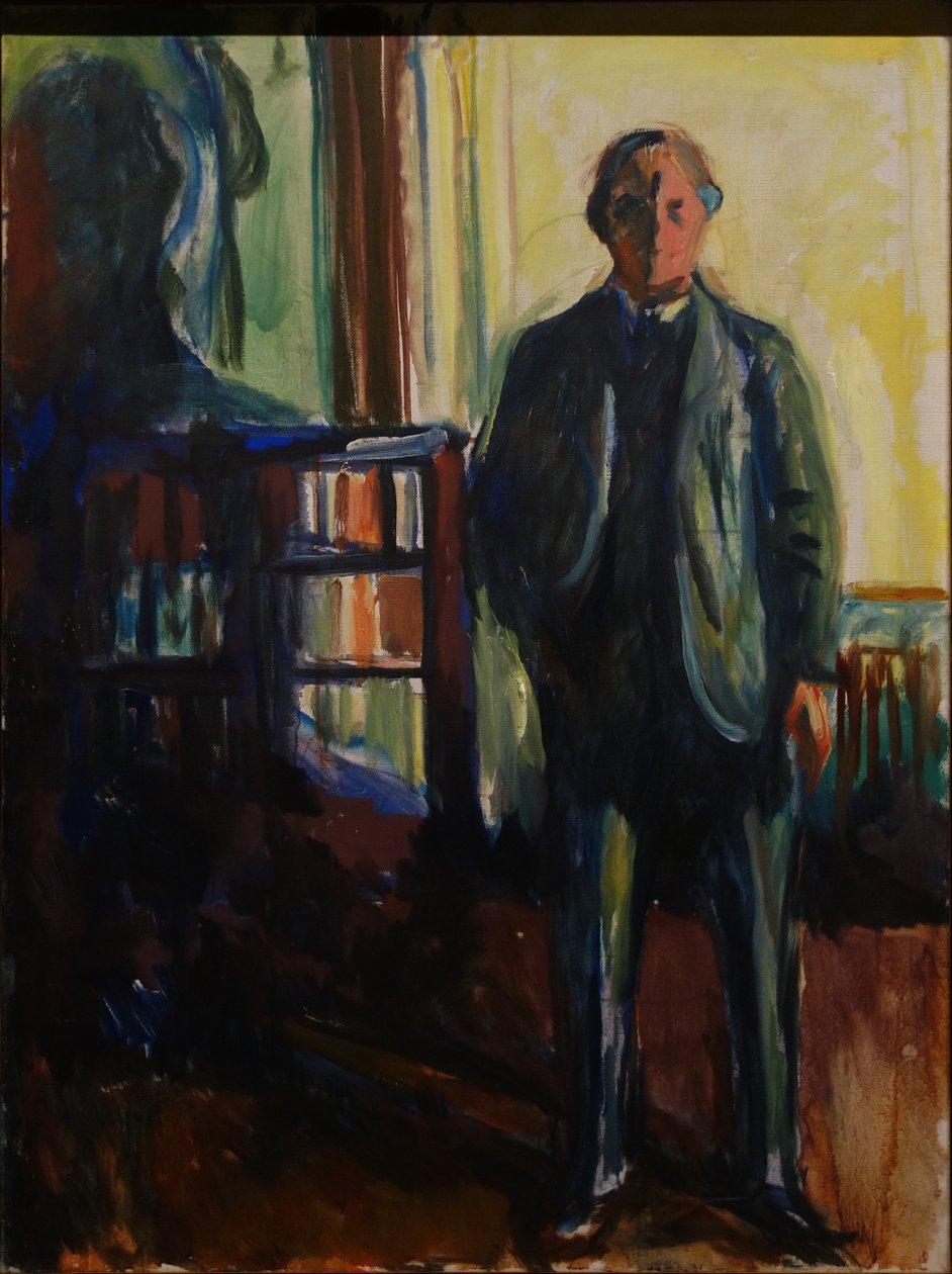 Autoportret z rękami w kieszeniach autorstwa Edvard Munch