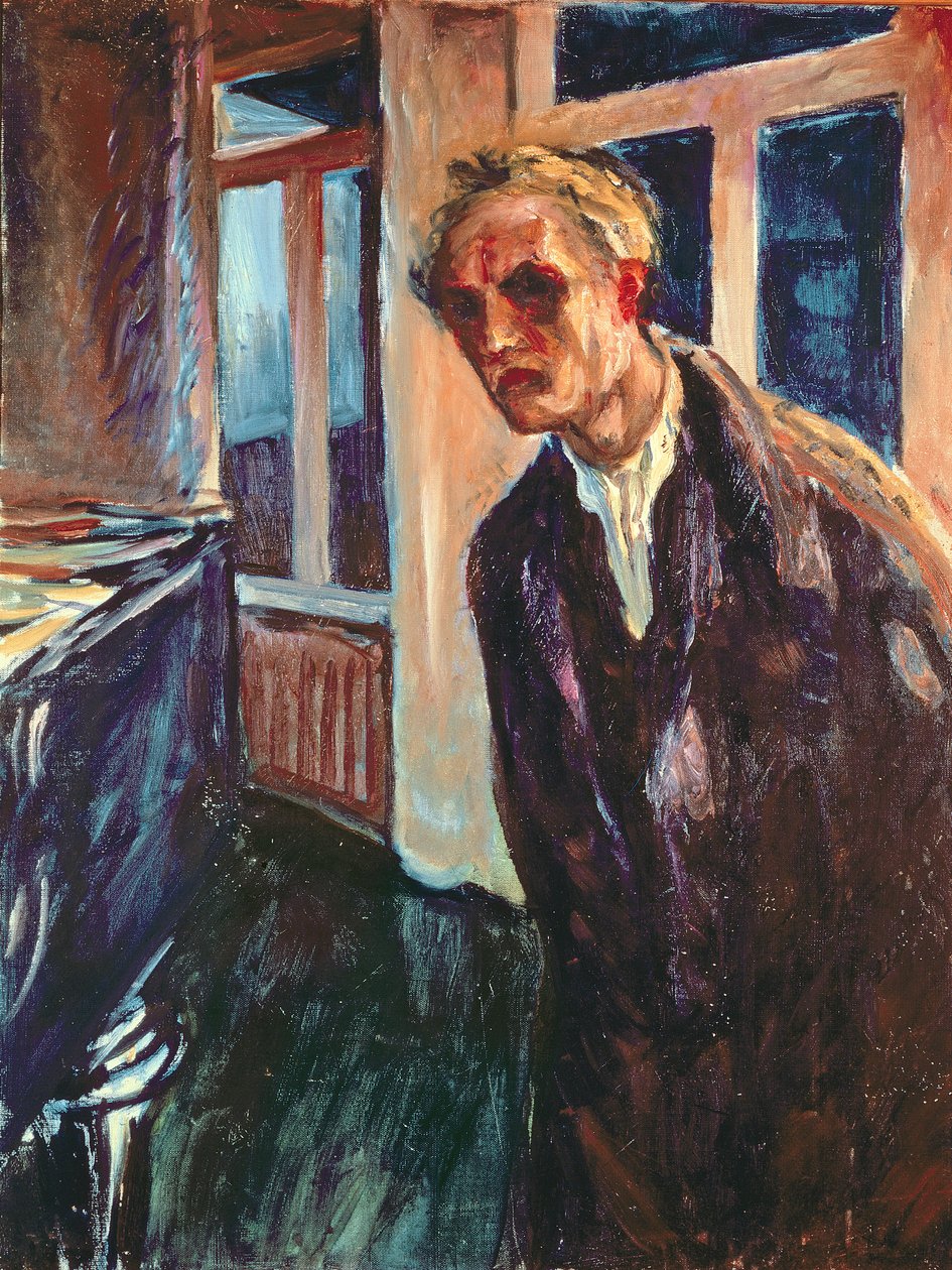 Wędrowiec nocą: autoportret autorstwa Edvard Munch