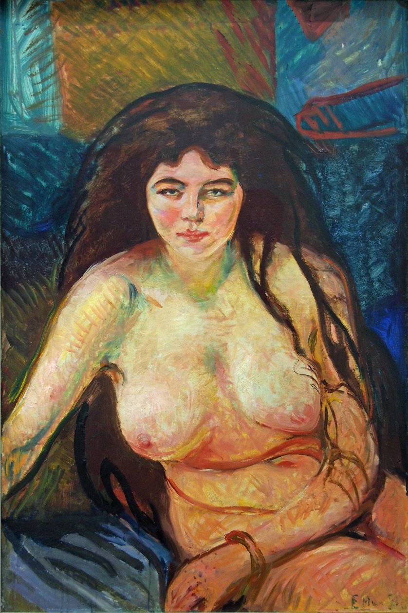 Półnaga kobieta autorstwa Edvard Munch