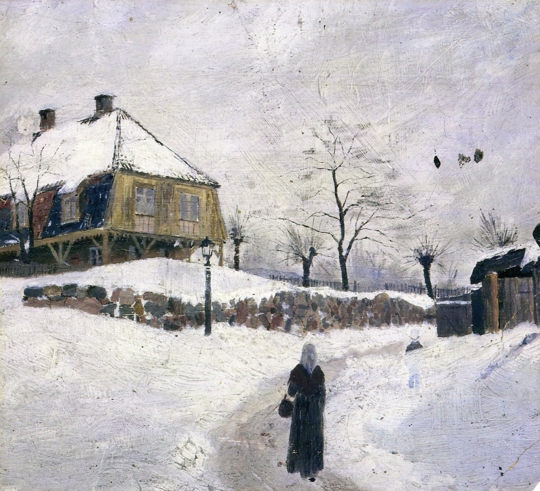 vre Foss w zimie autorstwa Edvard Munch