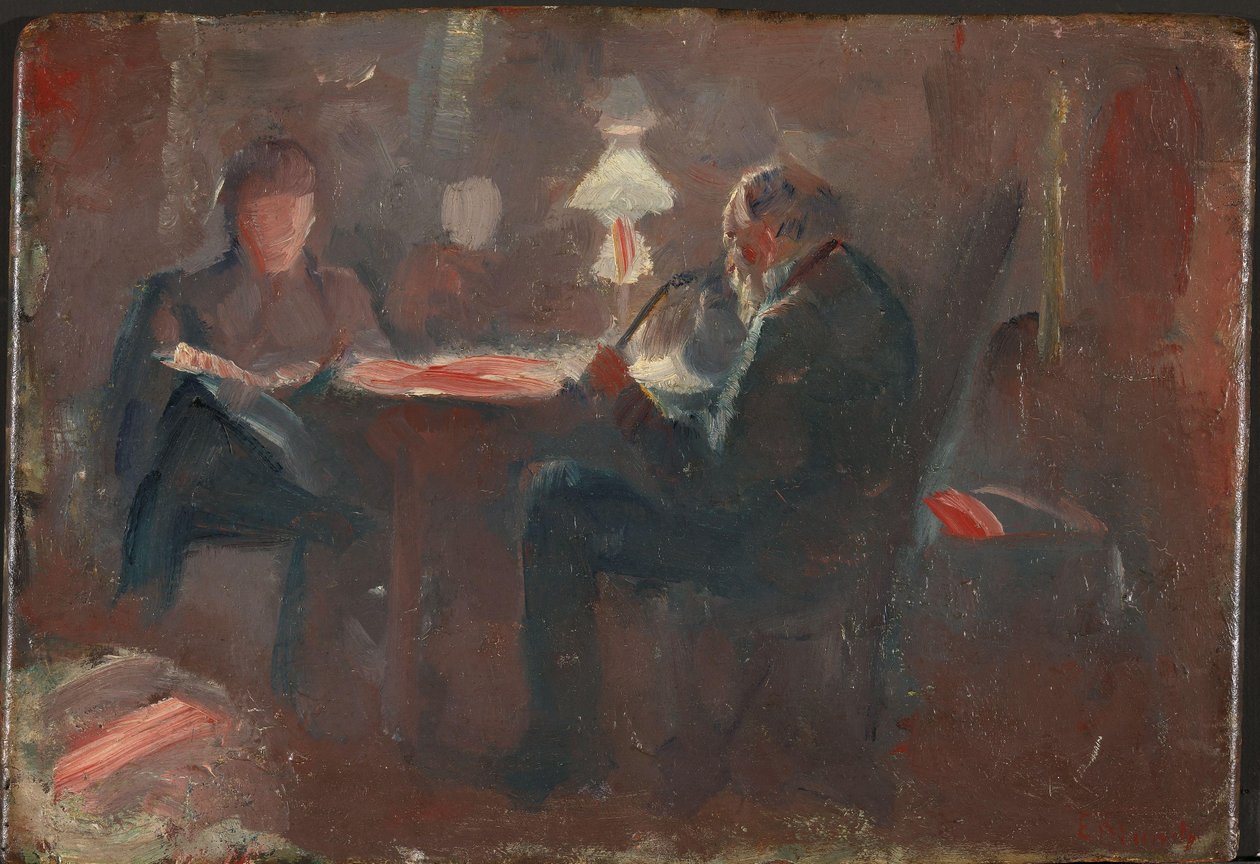 Wokół lampy naftowej autorstwa Edvard Munch