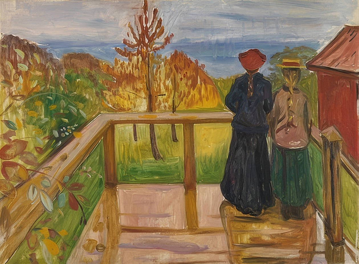 Na ganku. 1902 autorstwa Edvard Munch
