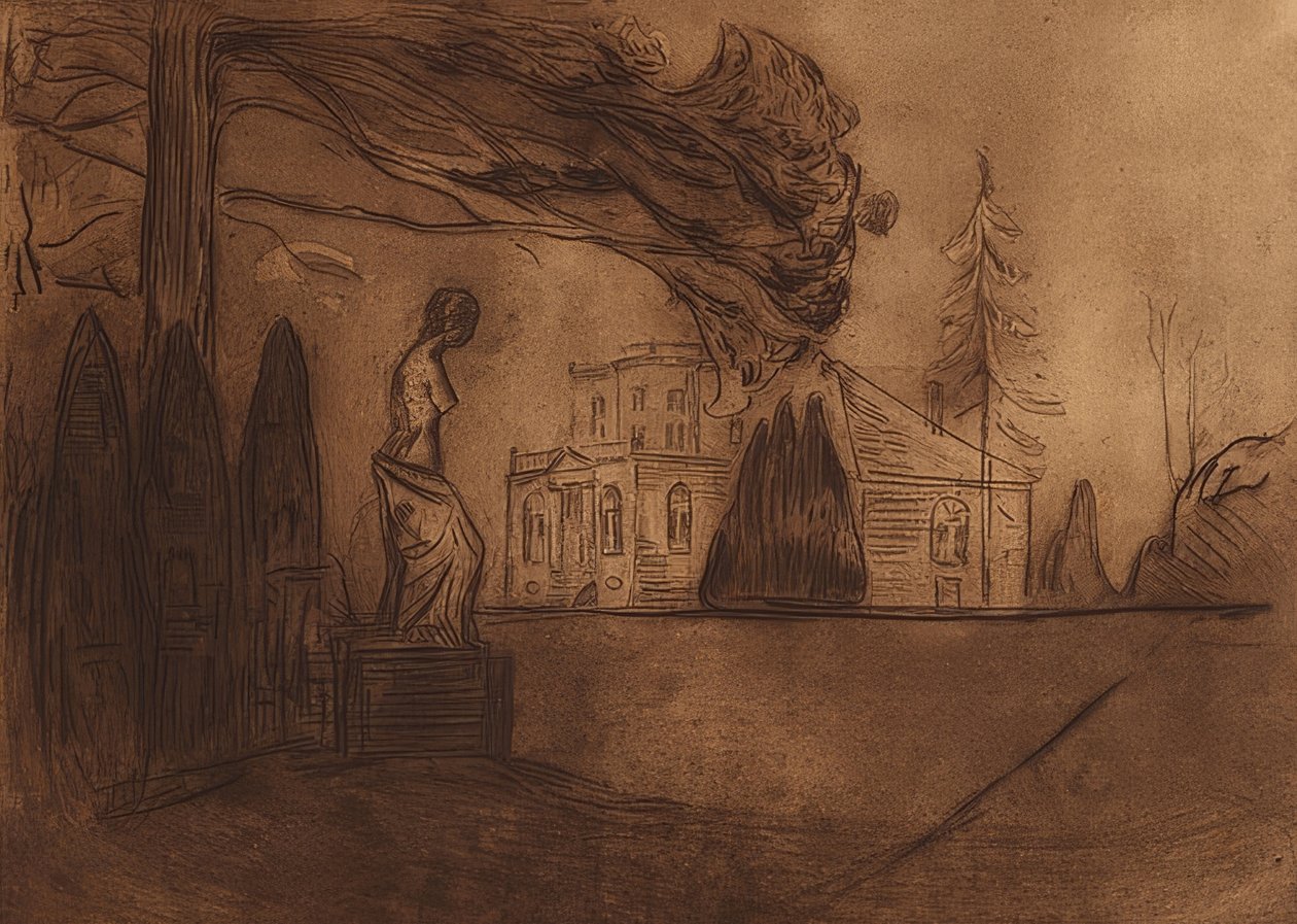 Ogród w nocy. 1902 autorstwa Edvard Munch