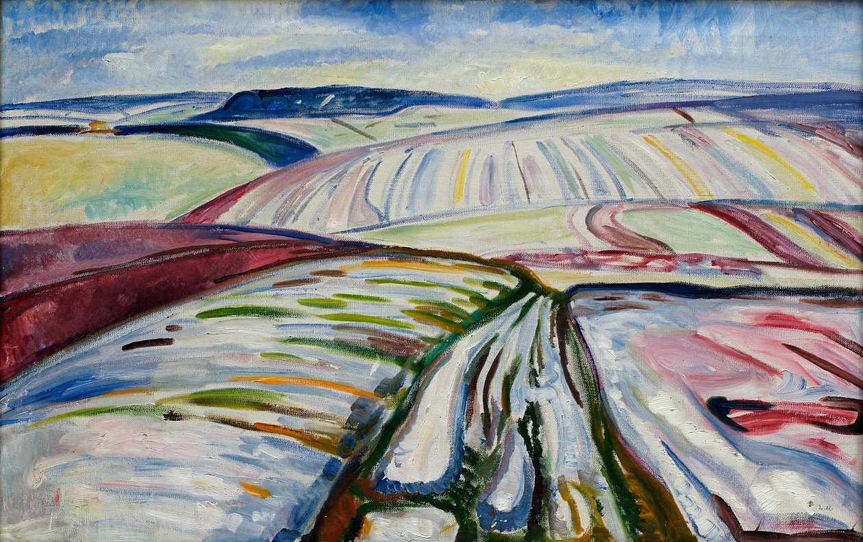 Pole w śniegu autorstwa Edvard Munch