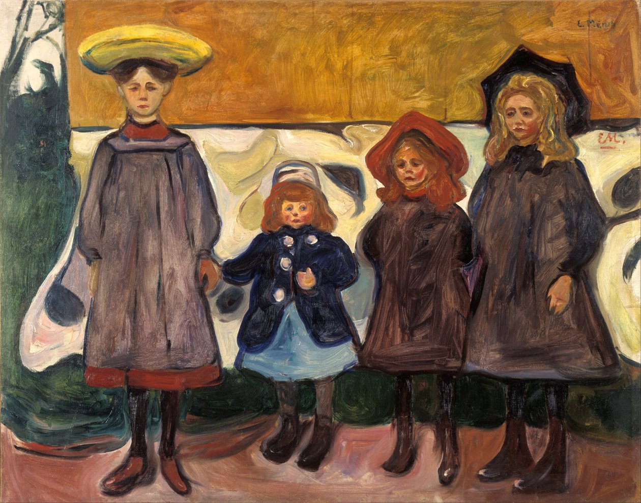 Cztery dziewczyny w Åsgårdstrand autorstwa Edvard Munch