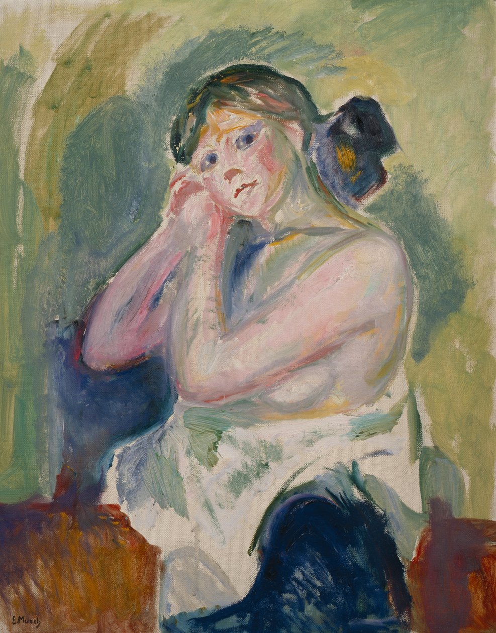 Pół nago autorstwa Edvard Munch