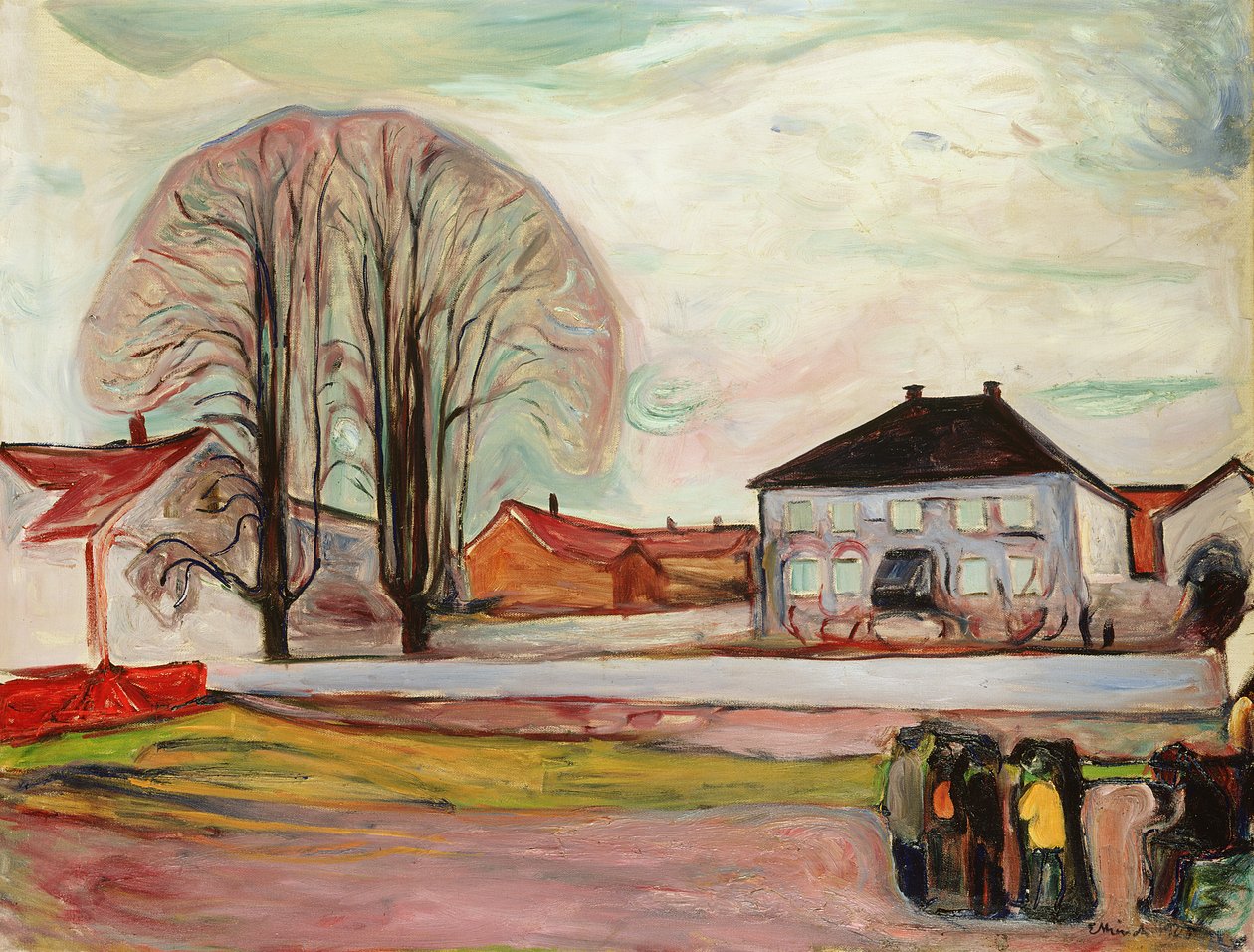 Dom w Aasgaardstrand autorstwa Edvard Munch