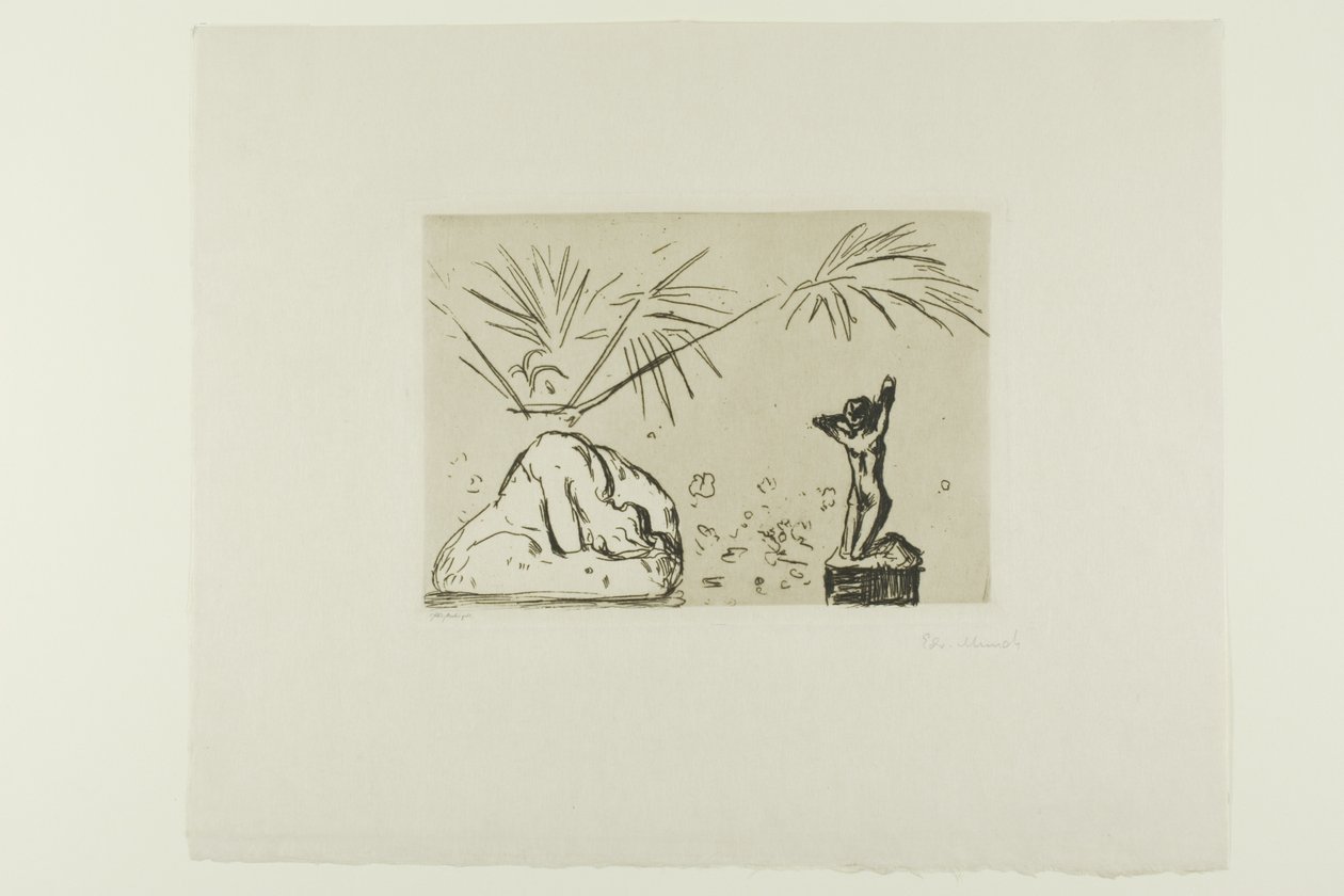 Wnętrze z rzeźbami autorstwa Edvard Munch