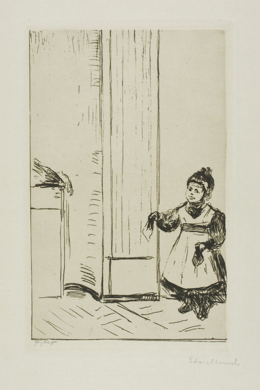 Wnętrze z dzieckiem. Lothar Linde autorstwa Edvard Munch
