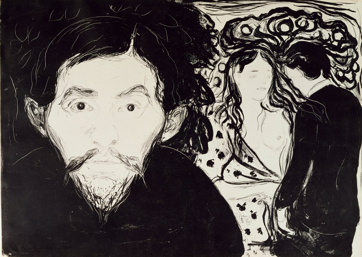Zazdrość, 1896 autorstwa Edvard Munch