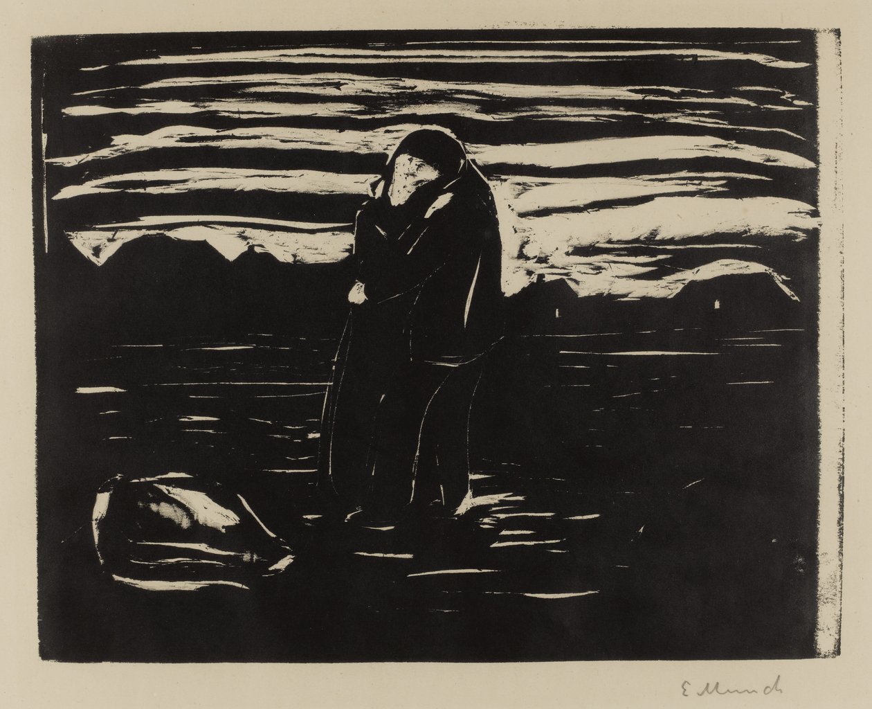 Pocałunek w polu, 1905 autorstwa Edvard Munch