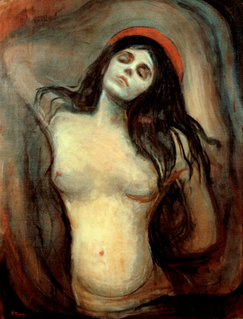 Madonna, 1894-1895 autorstwa Edvard Munch