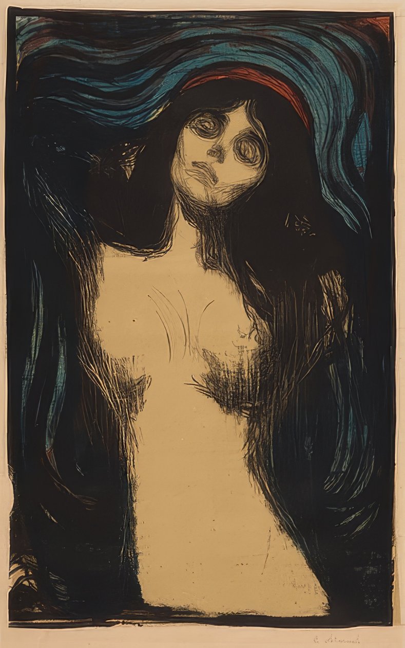 Madonna. 1895/1902 autorstwa Edvard Munch