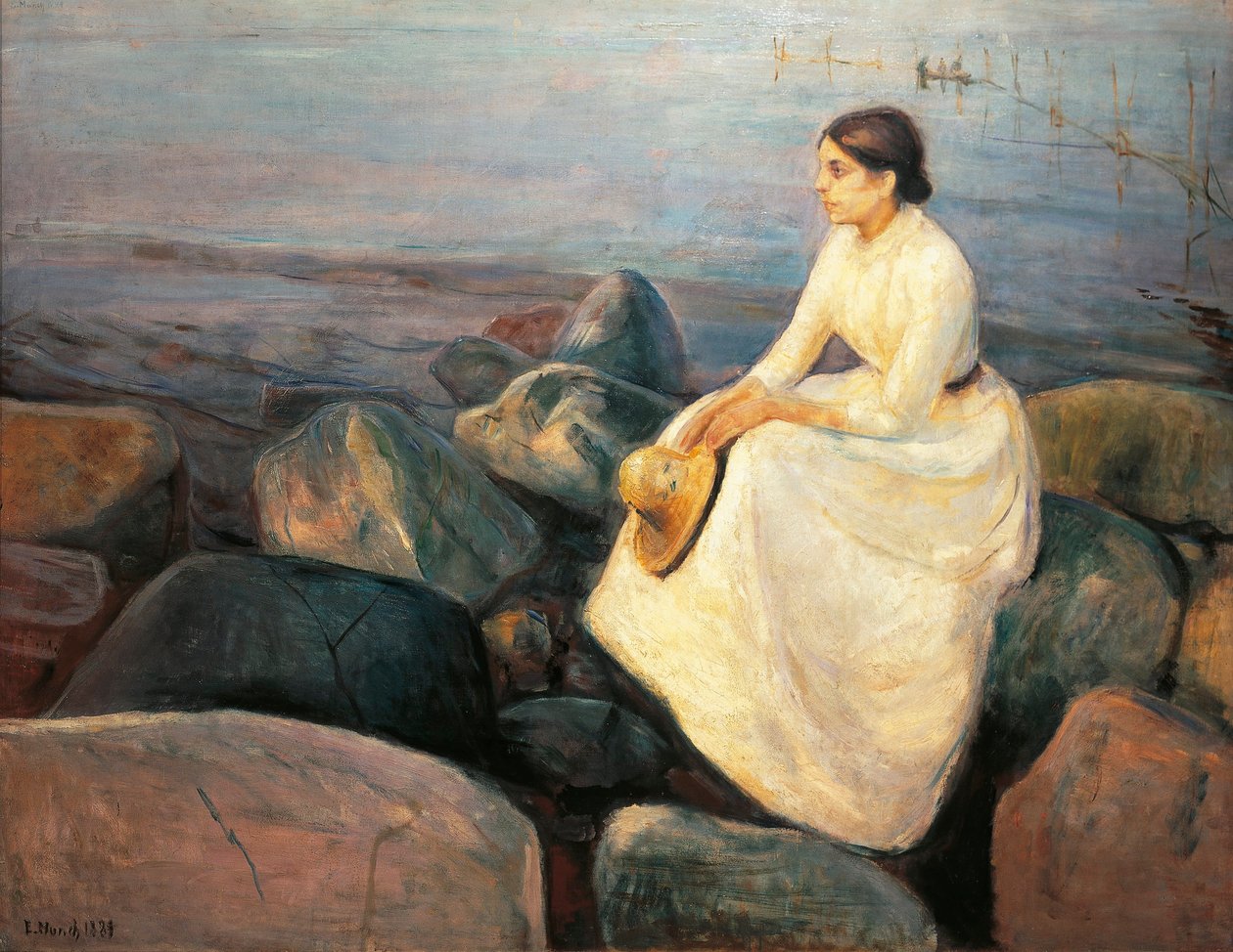 Norwegia, Bergen, Inger na plaży autorstwa Edvard Munch