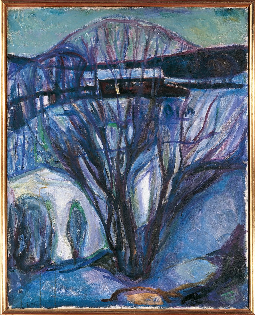 Norwegia, Oslo, Zimowy Krajobraz, Ekely autorstwa Edvard Munch