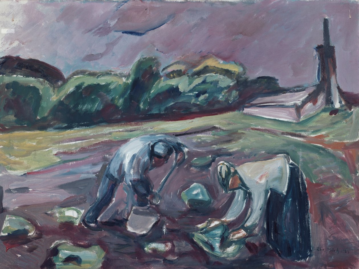 Zbieranie ziemniaków autorstwa Edvard Munch