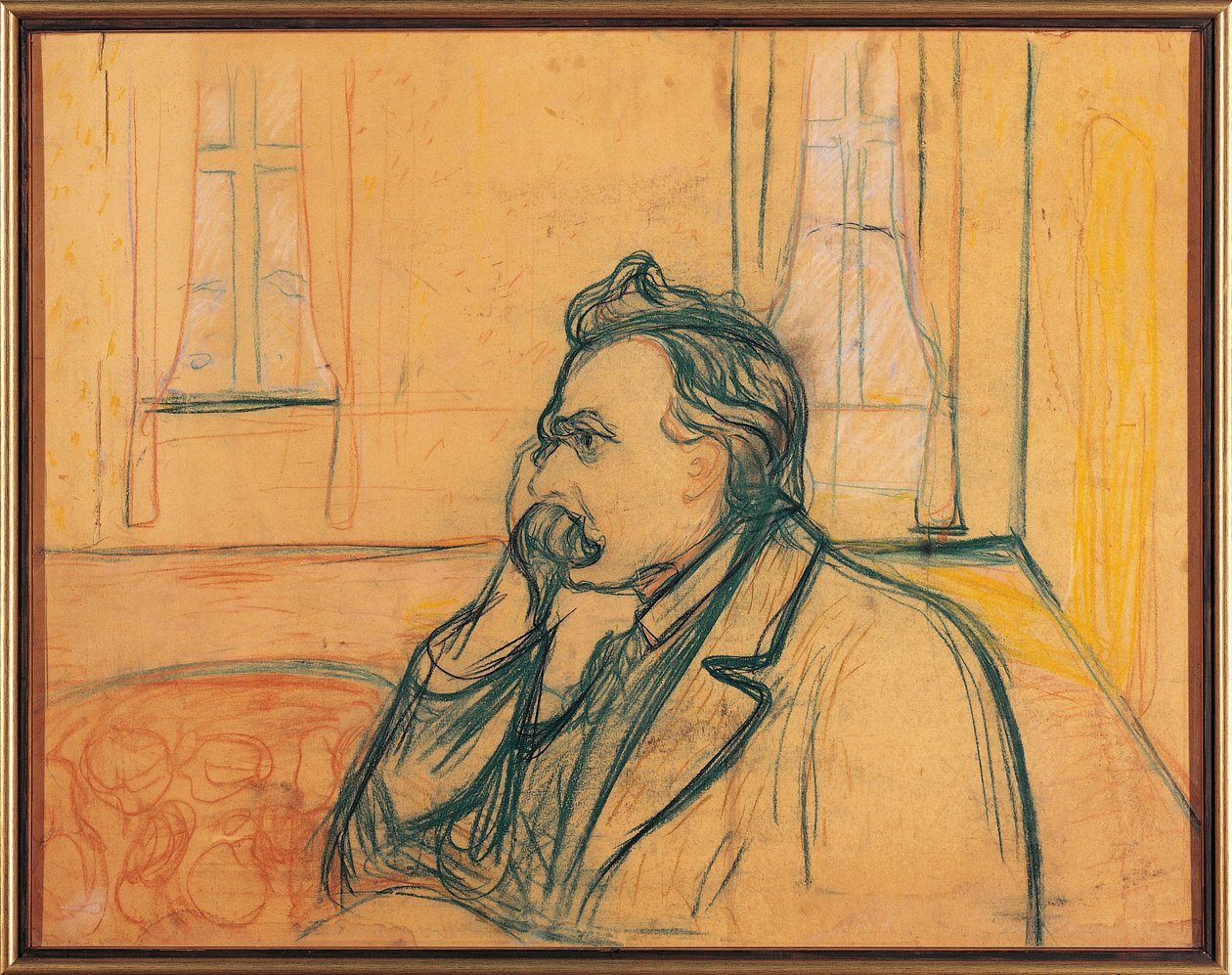 Portret Fryderyka Nietzschego autorstwa Edvard Munch