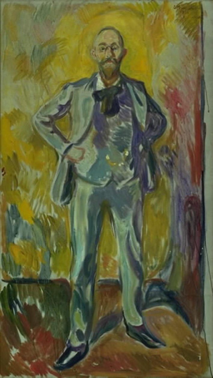 Portret profesora Daniela Jacobsona autorstwa Edvard Munch