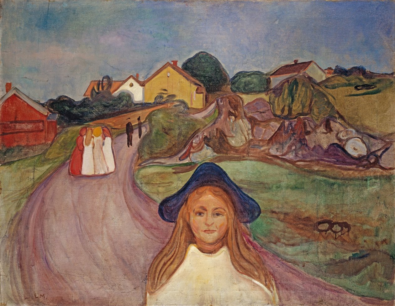 Droga w Aasgaardstrand, 1901 autorstwa Edvard Munch