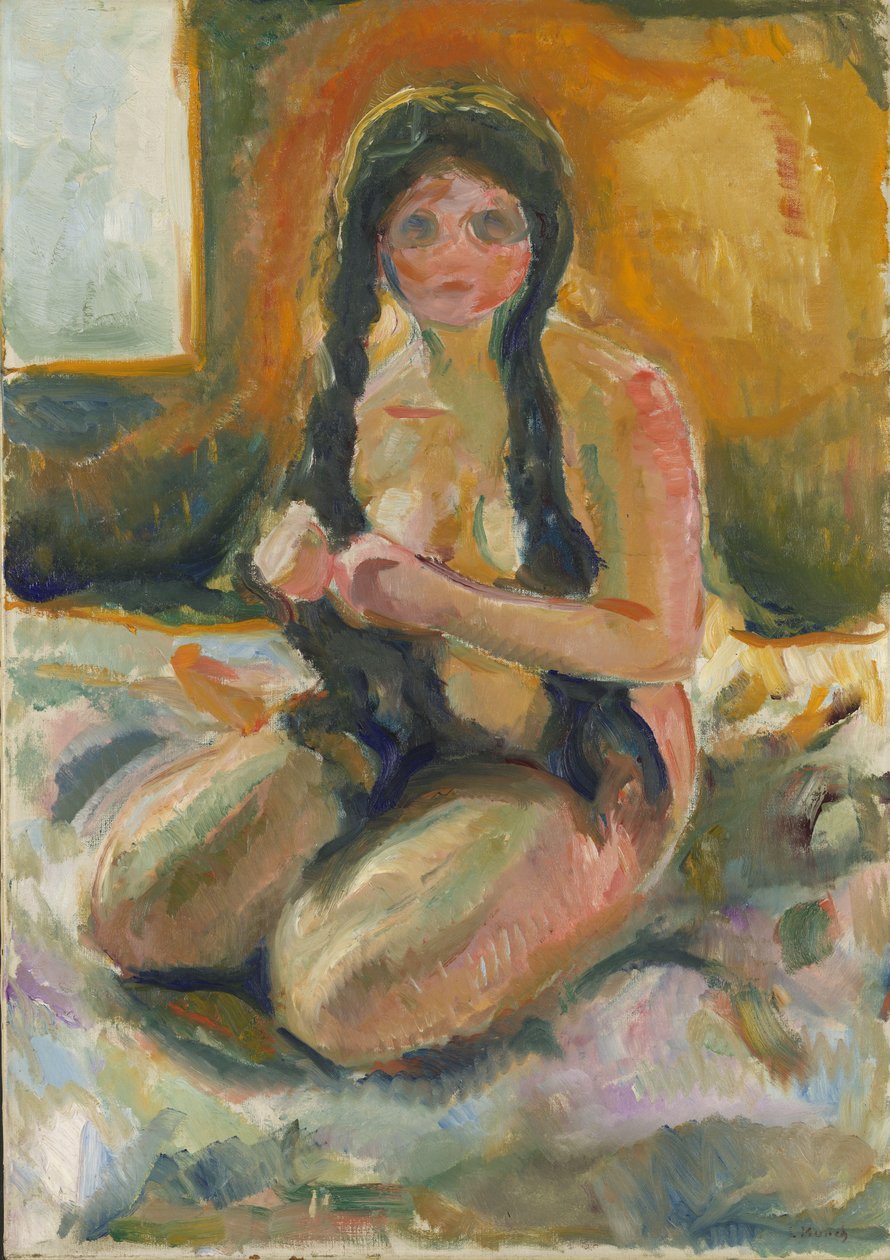 Siedząca nagość autorstwa Edvard Munch