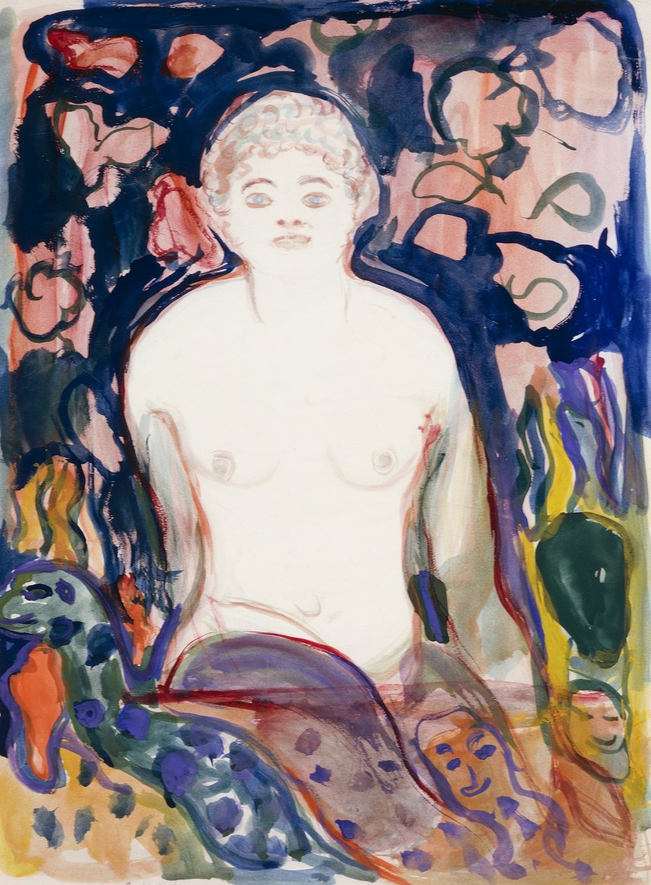 Siedzący model autorstwa Edvard Munch